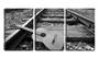 Imagem de Quadro Decorativo 30x66 violão sobre trilhos pb