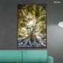 Imagem de Quadro decorativo 40x60cm canvas arvore da vida raizes sol natureza flnt104