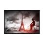 Imagem de Quadro decorativo 40x60cm canvas homem na bicicleta torre eiffel paris ct004