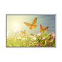 Imagem de Quadro decorativo 40x60cm vidro borboletas e flores ao por do sol flnt014