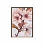 Imagem de Quadro decorativo 40x60cm vidro flor rosa estilo aquarela flnt090