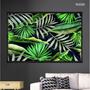 Imagem de Quadro decorativo 40x60cm vidro folhas de palmeira tropical preto e verde flnt028