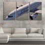 Imagem de Quadro Decorativo 45x96 avião comercial em voo