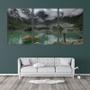 Imagem de Quadro Decorativo 45x96 barco ancorado sob nuvens