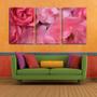 Imagem de Quadro Decorativo 45x96 pétalas misturadas de rosas