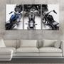 Imagem de Quadro Decorativo 45x96 três motos miniaturas