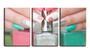 Imagem de Quadro Decorativo 45x96 unhas coloridas manicure