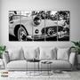 Imagem de Quadro Decorativo 5 peças Carro Antigo Preto e Branco 140x65