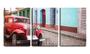 Imagem de Quadro Decorativo 55x110 carro antigo na rua de havana