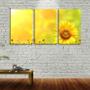 Imagem de Quadro Decorativo 55x110 grande girassol fundo amarelo