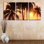 Imagem de Quadro Decorativo 55x110 palmeiras na praia retrô