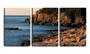 Imagem de Quadro Decorativo 55x110 pedras vermelhas na praia