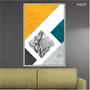 Imagem de Quadro decorativo 60x80cm canvas abstrato geometrico amarelo abg020