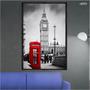 Imagem de Quadro decorativo 60x80cm canvas cabine telefonica big ben londres ct003