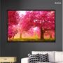 Imagem de Quadro decorativo 60x80cm vidro flores de cerejeira paisagem rosa flnt034