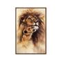 Imagem de Quadro decorativo 60x80cm vidro pintura leoes anm010