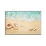 Imagem de Quadro decorativo 60x80cm vidro praia concha do mar e estrela flnt059