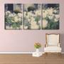 Imagem de Quadro Decorativo 68x126 flores alvas no jardim