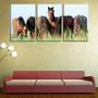 Imagem de Quadro Decorativo 68x126 seis cavalos no campo