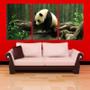 Imagem de Quadro Decorativo 68x126 urso panda na floresta