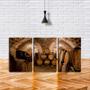 Imagem de Quadro Decorativo 80x140 adega de barris de madeira