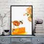 Imagem de Quadro Decorativo Abelhas Com Mel 24x18cm - com vidro