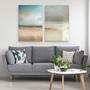 Imagem de Quadro Decorativo Abstract Beach Soft Tones Moderno C/ Vidro - Bimper