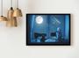 Imagem de Quadro Decorativo Abstrato Artístico Moderno Cores Criança Urso Com Moldura RC037