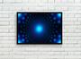 Imagem de Quadro Decorativo Abstrato Artístico Moderno Cores Luzes Azuis Com Moldura RC046