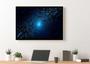 Imagem de Quadro Decorativo Abstrato Artístico Moderno Cores Luzes Azuis Com Moldura RC046