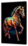 Imagem de Quadro Decorativo Abstrato Cavalo Colorido Salas Tela Canvas Premium GG02