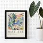 Imagem de Quadro Decorativo Abstrato Colorido Matisse 24x18cm - com vidro