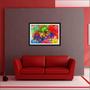 Imagem de Quadro Decorativo Abstrato Colorido Recepção Salas Decoração