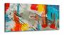 Imagem de Quadro Decorativo Abstrato Moderno Pintura em Tecido Canvas 130x60 cm