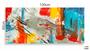 Imagem de Quadro Decorativo Abstrato Moderno Pintura em Tecido Canvas 130x60 cm