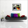 Imagem de Quadro Decorativo Abstrato Panda Decorações Com Moldura