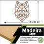 Imagem de Quadro Decorativo Adorno Lobo 3Mm Vazado - Mdf