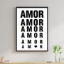 Imagem de Quadro Decorativo Amor Ótica 24X18Cm Com Vidro Madeira Preta