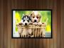 Imagem de Quadro Decorativo Animais Cachorros Filhotes Veterinário Pet Shop Natureza Com Moldura RC012