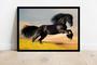 Imagem de Quadro Decorativo Animais Cavalo Negro Veterinário Pet Shop Natureza Com Moldura RC159