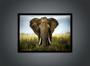 Imagem de Quadro Decorativo Animais Elefante Paisagem Natureza Veterinário Pet Shop Com Moldura RC111