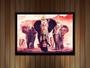 Imagem de Quadro Decorativo Animais Elefante Paisagem Natureza Veterinário Pet Shop Com Moldura RC112