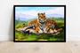 Imagem de Quadro Decorativo Animais Tigre Veterinário Pet Shop Paisagem Com Moldura RC081