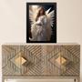 Imagem de Quadro Decorativo Anjo Com Gato 24X18Cm - Com Vidro