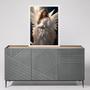 Imagem de Quadro Decorativo Anjo Com Gato 45X34Cm - Com Vidro