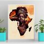 Imagem de Quadro decorativo arte africana 45x34cm - Madeira branca