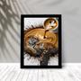 Imagem de Quadro Decorativo Arte Café Tigre 45X34Cm - Com Vidro