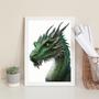 Imagem de Quadro Decorativo Arte Dragão 45X34Cm