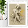 Imagem de Quadro Decorativo Arte Marilyn Monroe 24x18cm - com vidro