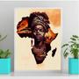 Imagem de Quadro Decorativo Arte Povo Africano 33x24cm - com vidro